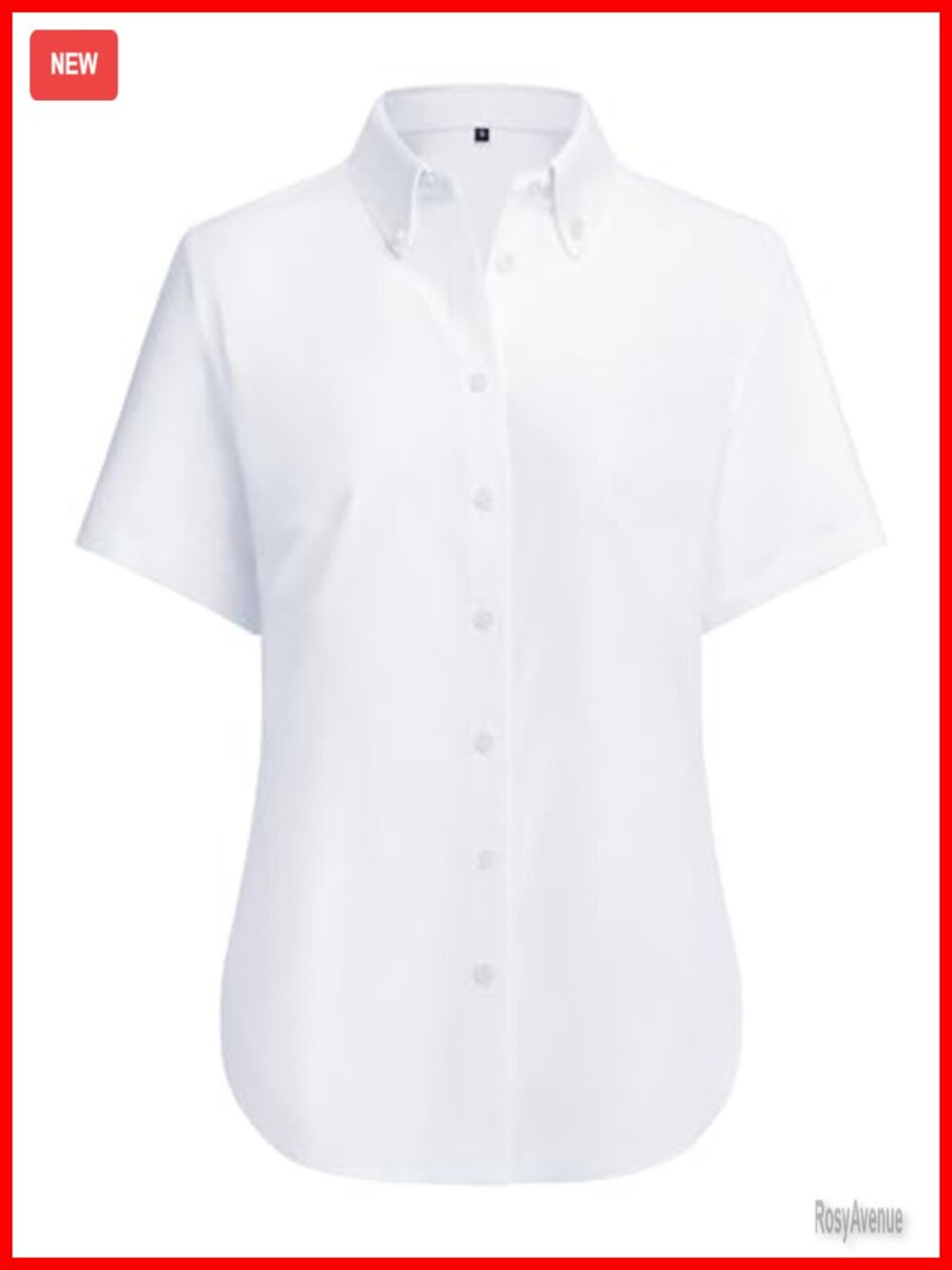 Women's Wrinkle Free Cotton Stretch Button Down Shirt Short Sleeve Business
